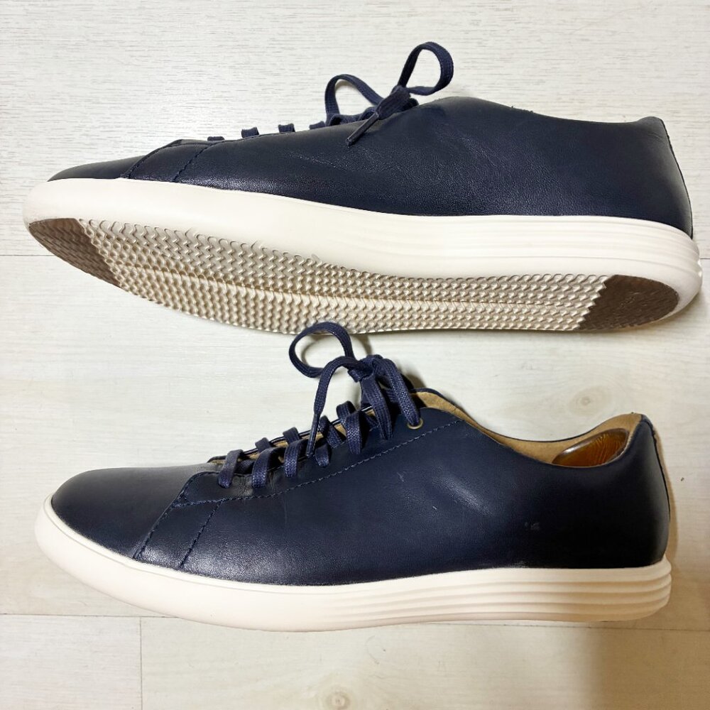 Cole Haan Men's Grand Crosscourt II Navy Leather Sneakers Size Style C2652 S-10M - Picture 5 of 5